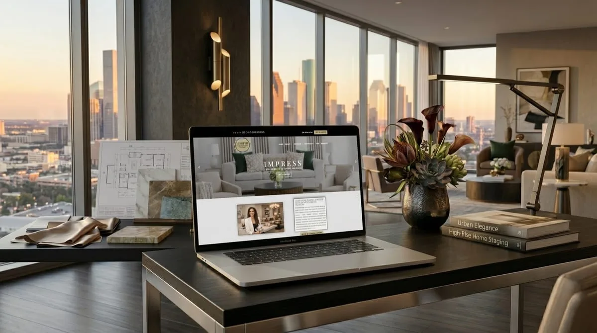 A website OgreLogic builds and maintains, shown on a laptop