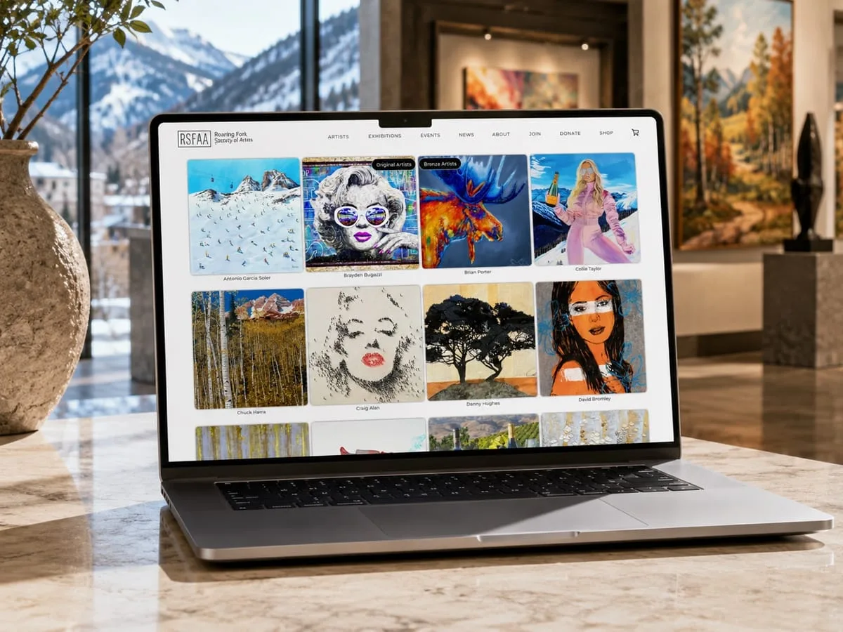 A brand OgreLogic grows with content and SEO, shown on a laptop