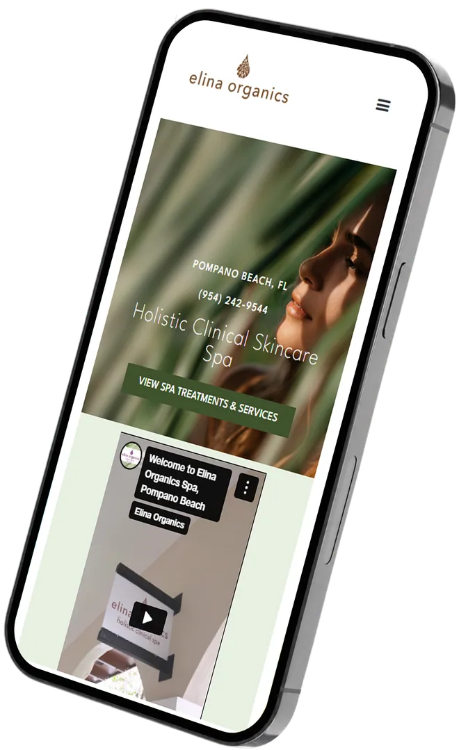 Elina’s website, designed by OgreLogic
